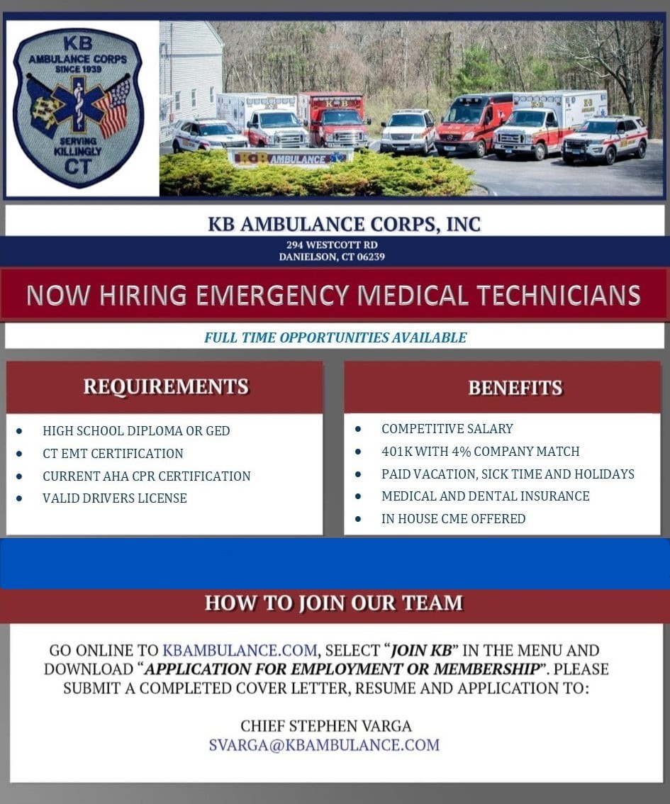 KB Ambulance Corps, Inc Of Killingly, Connecticut – Proudly Serving The ...